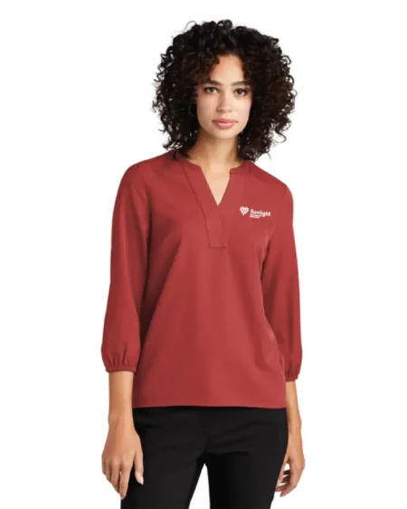 Alternative view of Mercer+Mettle® Women's Stretch Crepe 3/4-Sleeve Blouse